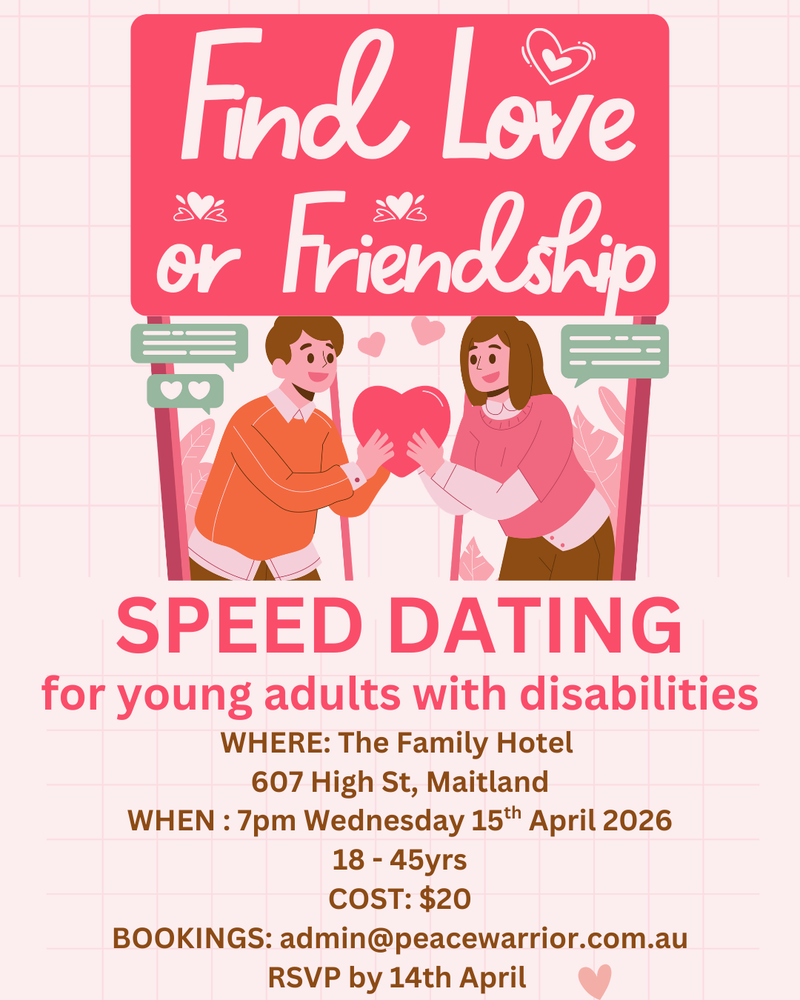 Speed dating Event | Peace Warrior