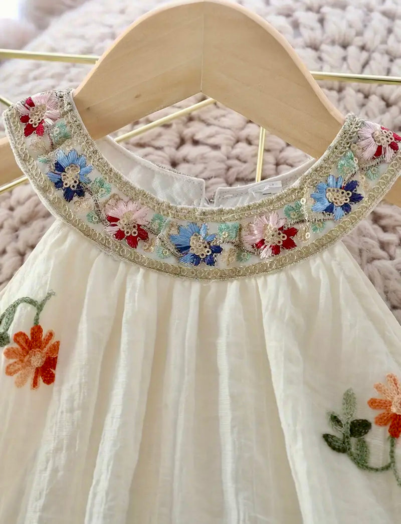 Girls Embroidered Dress