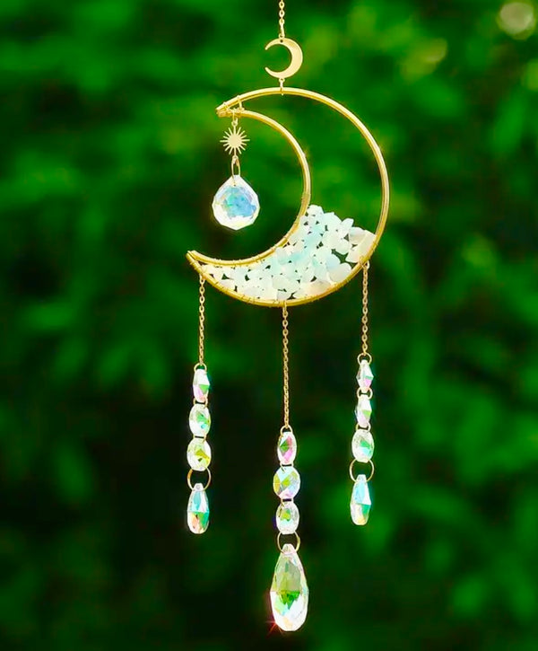 Half Moon Crystal Suncatchers