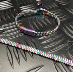 Unisex Oil Slick Zipper Bracelet