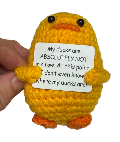 Ducks NOT In A Row - Mini Hand Crochet Plush Support