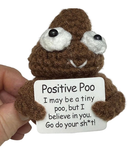 Positive Poo - Mini Hand Crochet Plush Supports