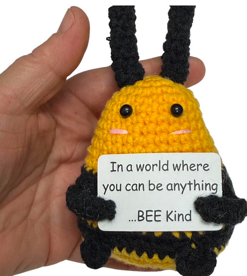 BEE Kind - Mini Hand Crochet Plush Support