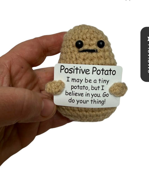 Positive Potato - Mini Hand Crochet Plush Supports