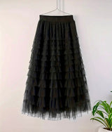 Multilayer Ruffle Tulle Skirt