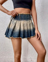 Distressed Denim Skirt