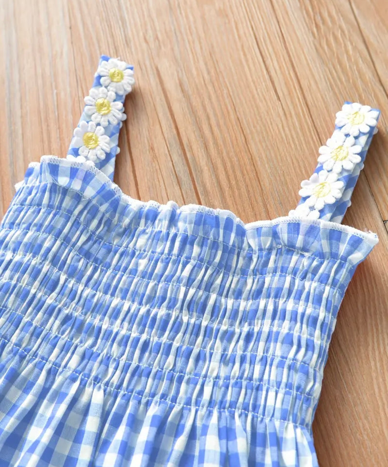 Gingham Daisy Dress