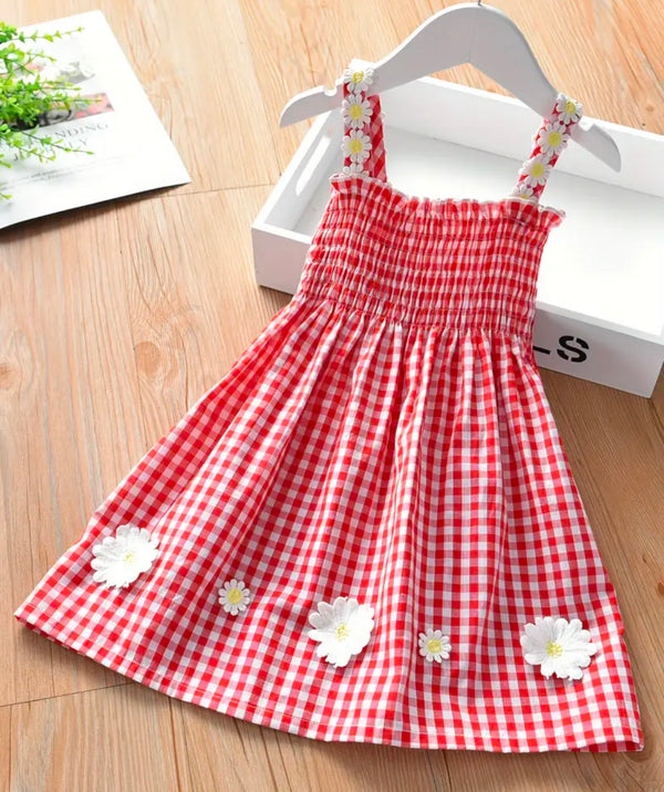 Gingham Daisy Dress