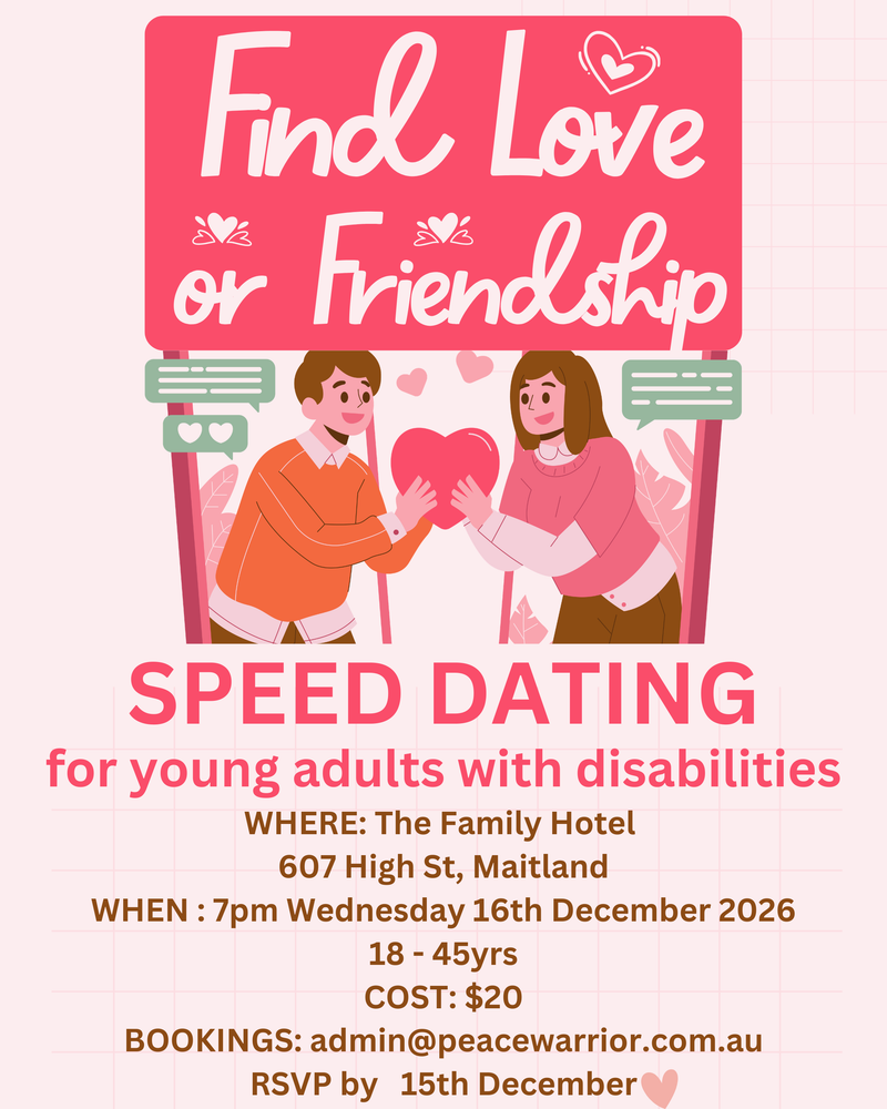Speedchat Event Speed dating Event | Peace Warrior