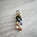 Stainless Steel Spinner Rings: 9 / Rose Gold
