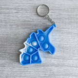 Blue Tie Dye Key Chain Poppers: Heart