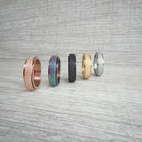 Stainless Steel Spinner Rings: 10 / Rainbow