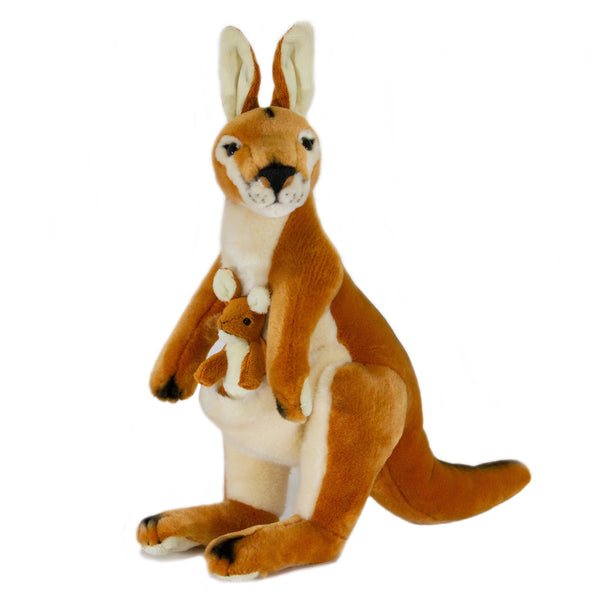 Dodger - Red Kangaroo with joey Size 44cm/17"